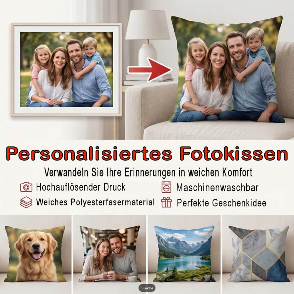 Personalisierte Fotokissen